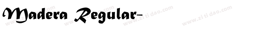 Madera Regular字体转换